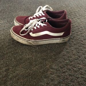 Maroon Vans, women’s size 9